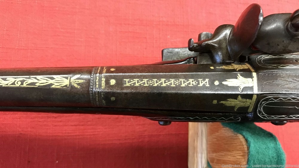 Splendid Silver Mounted Indian Flintlock Kubur Holster Pistol Circa 1800-img-16