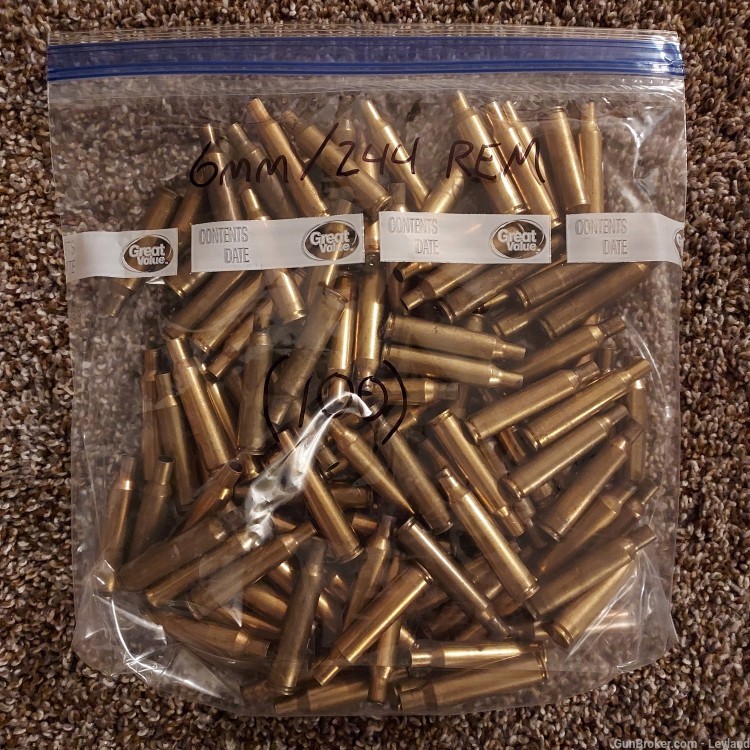 6mm Remington Brass (200 Pieces) FREE SHIPPING! 6mm Rem 244 Rem-img-0