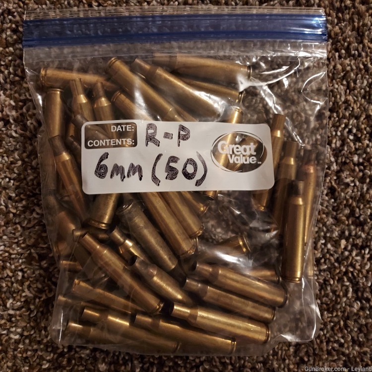 6mm Remington Brass (200 Pieces) FREE SHIPPING! 6mm Rem 244 Rem-img-1