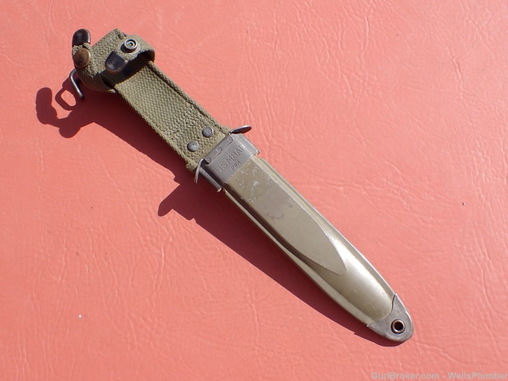 US M7 KNUCKLE KNIFE BAYONET WITH SCABBARD USGI M16 TRENCH BOC-img-30
