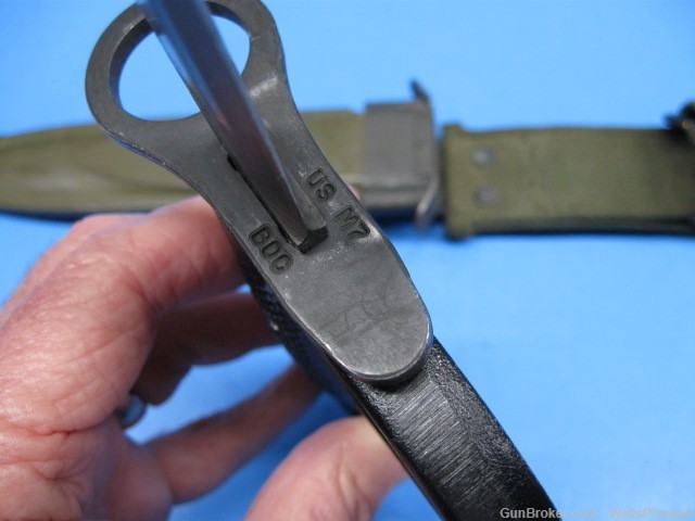 US M7 KNUCKLE KNIFE BAYONET WITH SCABBARD USGI M16 TRENCH BOC-img-2
