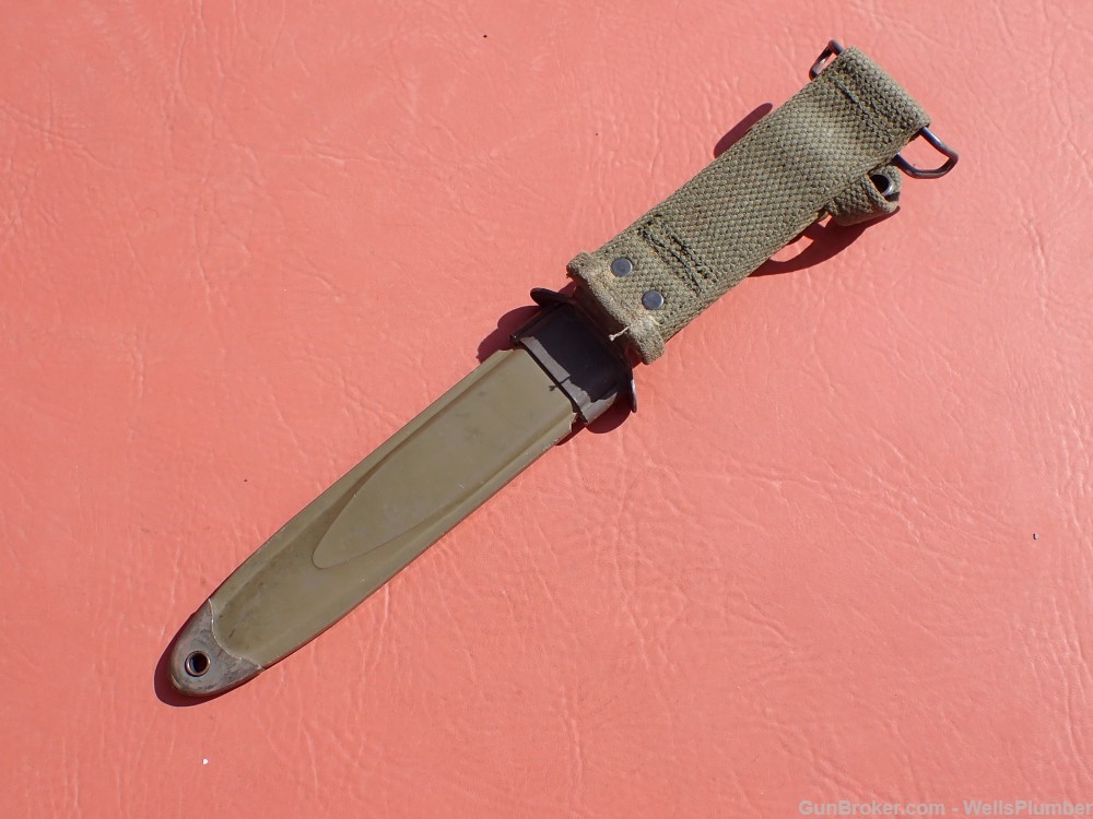 US M7 KNUCKLE KNIFE BAYONET WITH SCABBARD USGI M16 TRENCH BOC-img-31