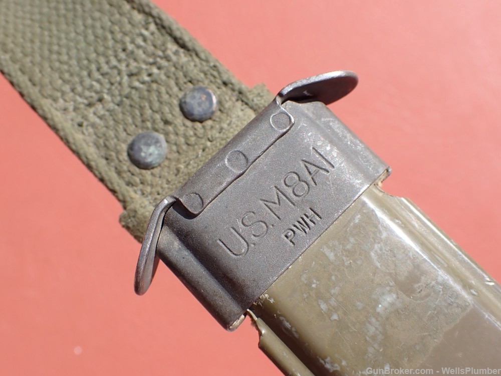 US M7 KNUCKLE KNIFE BAYONET WITH SCABBARD USGI M16 TRENCH BOC-img-32