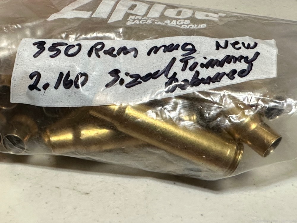 25 pieces of new Remington 350 Rem Mag brass cases-img-0