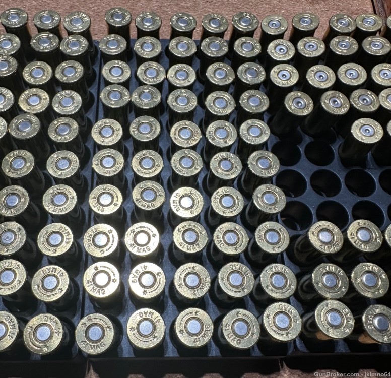 164 rounds HSM 41 Mag 41 Rem Mag 210gr SWC Cowboy Action ammo + 23 brass -img-4