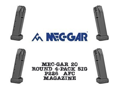 Mec-gar Sig P226 9mm 20rd Dps AFC Mecgar Magazine 4 Pack