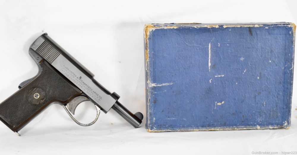 Harrington & Richardson .32 Self Loading Pistol in box with manual and rod!-img-3