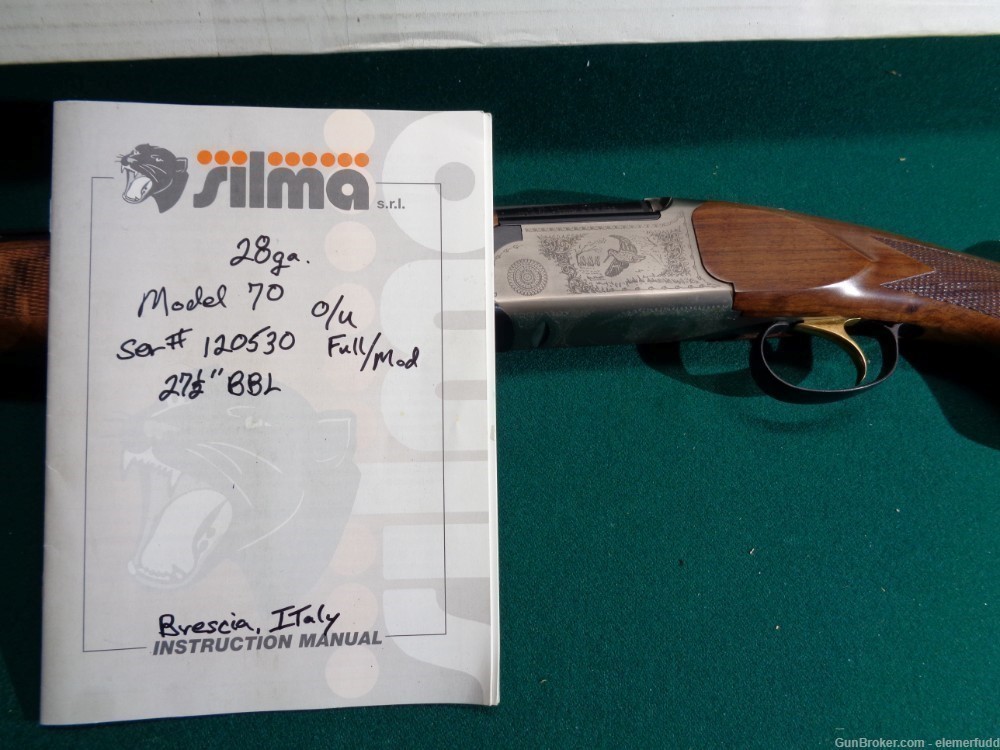 Silma-Brescia Italy 28 ga -28 guage  O/U Engraved Traditional New old stock-img-0