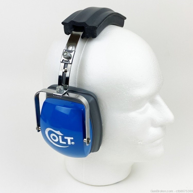Colt Firearms Earmuffs Hearing Protection Blue with Gray Ear Pads-img-0