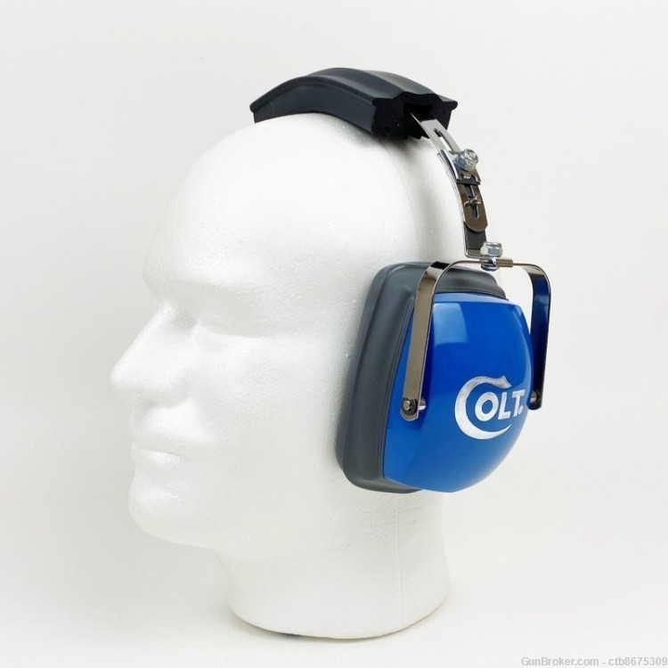 Colt Firearms Earmuffs Hearing Protection Blue with Gray Ear Pads-img-2
