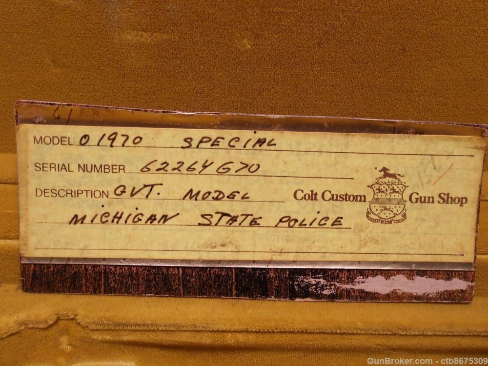 Colt 1911 Michigan State Police 60th Anniversary Wood Case-img-8