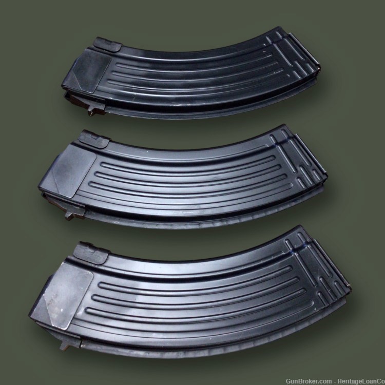 Late East German Steel 30 Round AK47 Magazine – 7.62x39mm 3 Count-img-3