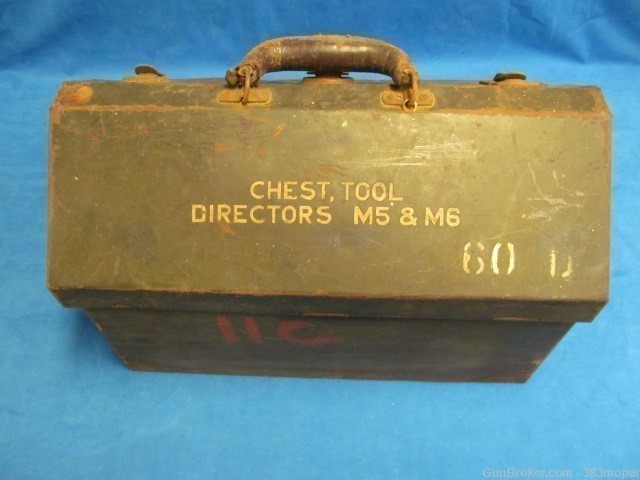 Chest Tool Directors M5 & M6 Tool Box w Tray 4 1919 Browning 60mm Mortar ?-img-0