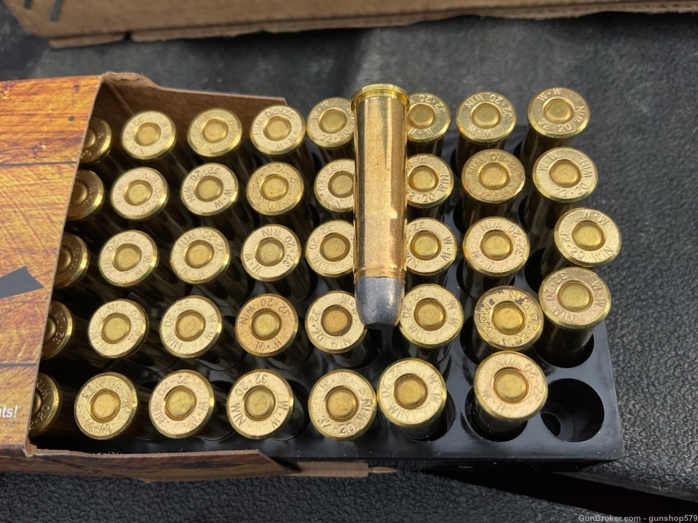 HSM 32-20 Winchester WCF Hard Cast Lead Cowboy Ammo 50 Per Box 1892 92 73-img-2