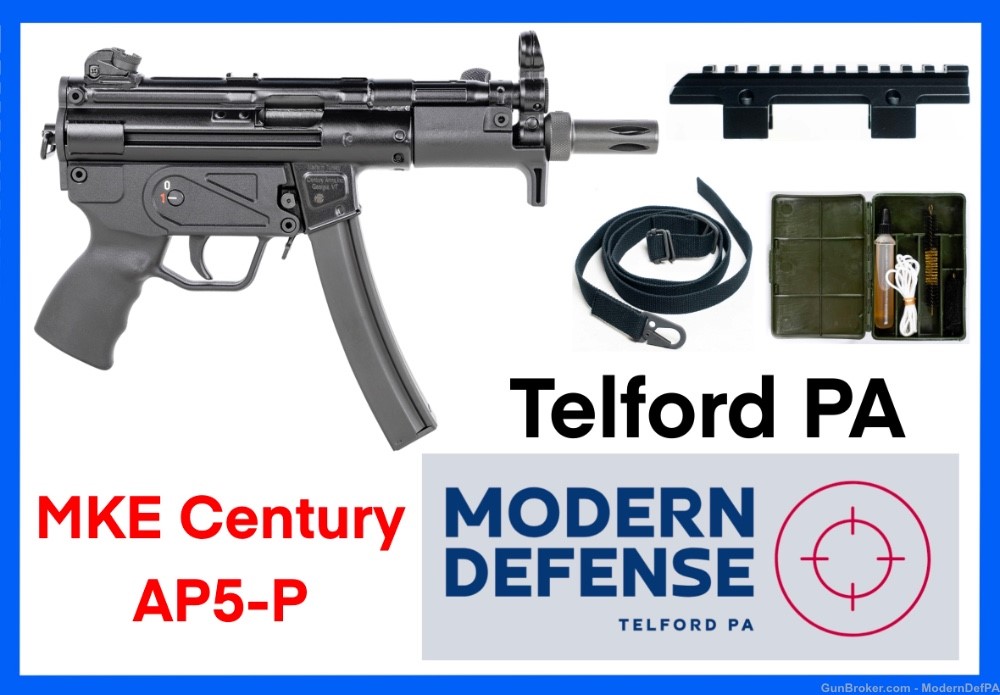 New Century Arms MKE AP5P AP5-P MP5k Mp5 9mm Tri Lug TELFORD PA-img-0