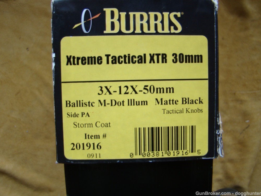 Burris Xtreme Tactical Riflescope (XTR) 30mm 3-12x50mm Ballistic Mildot Mat-img-6