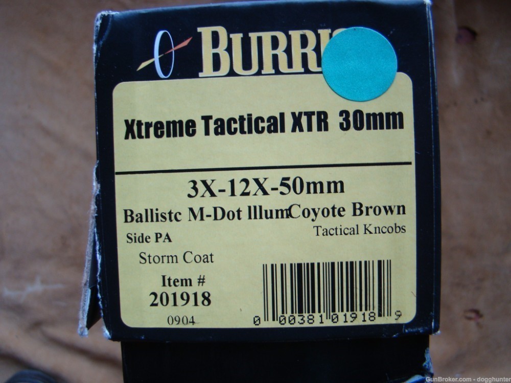 Burris Xtreme Tactical Riflescope (XTR) 30mm 3-12x50mm Ballistic Mildot -img-6