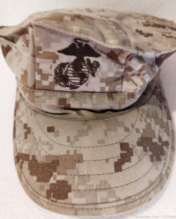 USMC Marine Corps MCCUU MARPAT Camo Hat With EGA Small-img-0