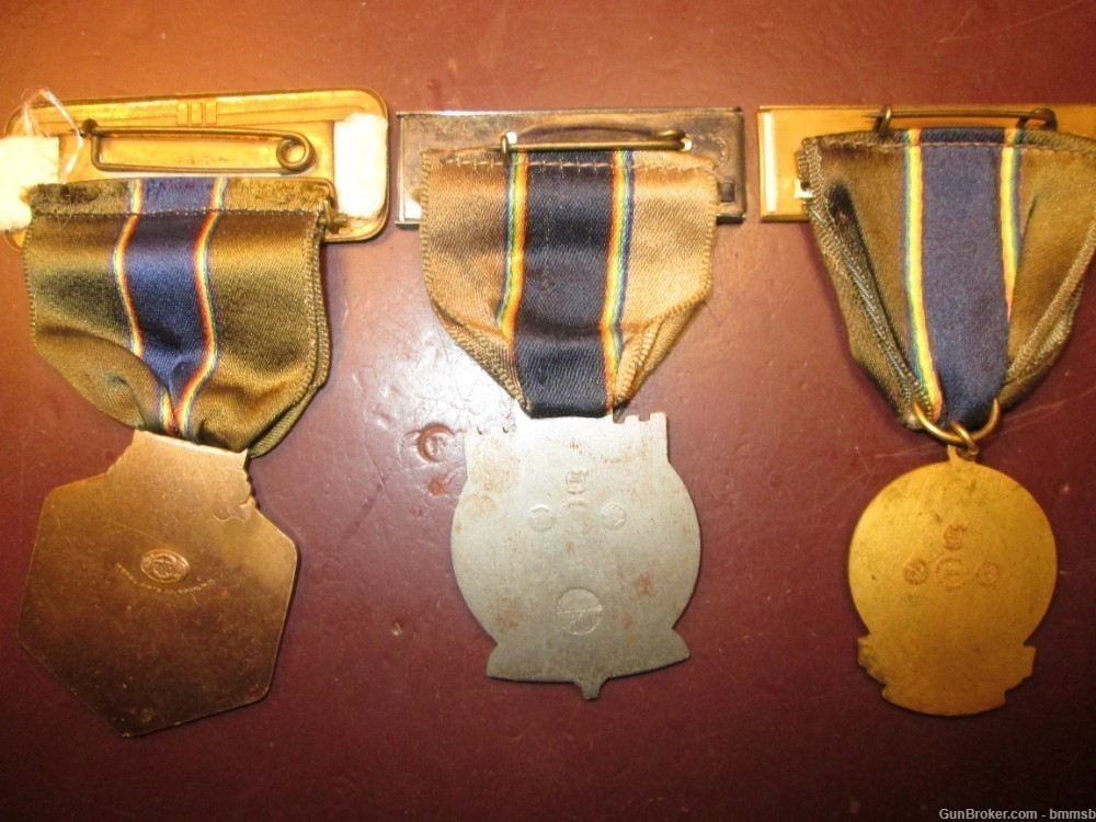 U.S. Lot of 3 1950's American Legion Medals with Ribbons-img-1