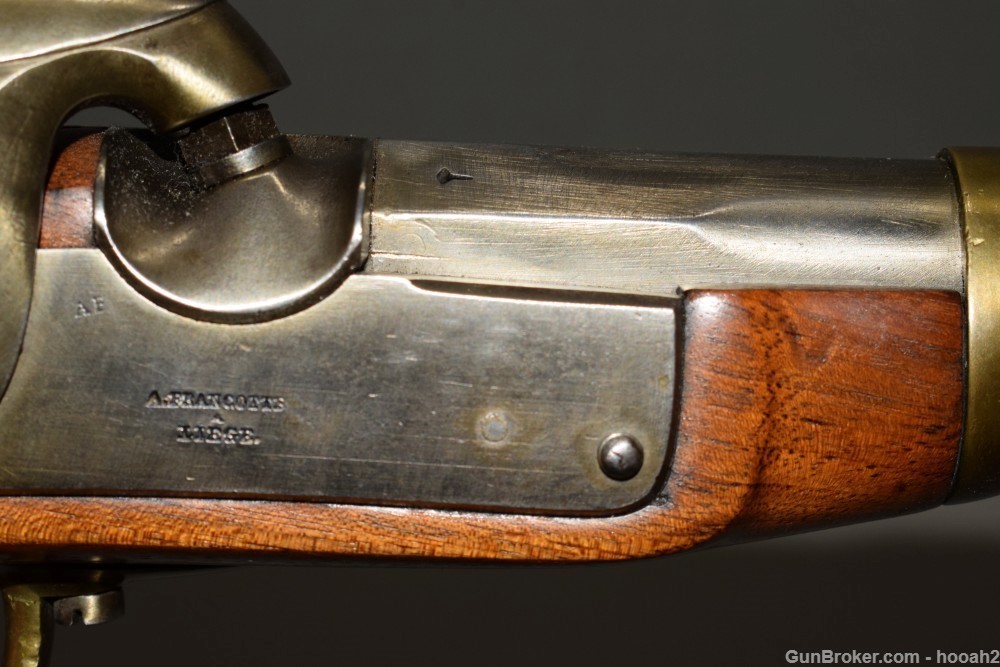Early SN 394 Swiss Model 1842 Percussion Pistol 69 Cal Francotte Belgium-img-6
