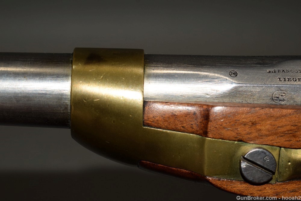 Early SN 394 Swiss Model 1842 Percussion Pistol 69 Cal Francotte Belgium-img-14