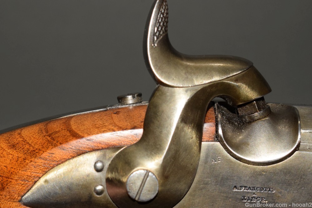 Early SN 394 Swiss Model 1842 Percussion Pistol 69 Cal Francotte Belgium-img-5