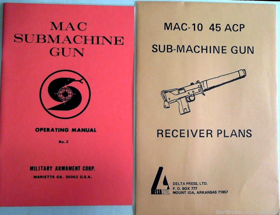 2 Books : Mac Submachine Gun Operating Manual 2 & MAC-10 Gun Receiver Plans-img-5