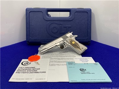 1986 Colt Gold Cup National Match .45 ACP 5" *BREATHTAKING BRIGHT STAINLESS