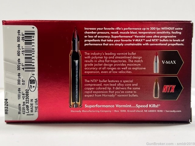 Hornady 204 Ruger "32 GRAIN" V-MAX 10 Boxes 200 Round Case New!-img-2