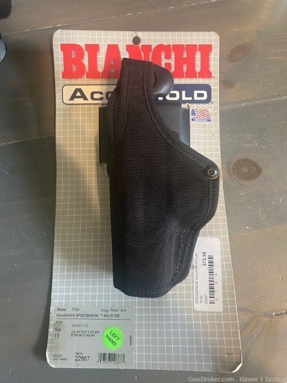 Bianchi Accumold 7135 Left Hand Full Size Glock 17 22 31 Brand New-img-0