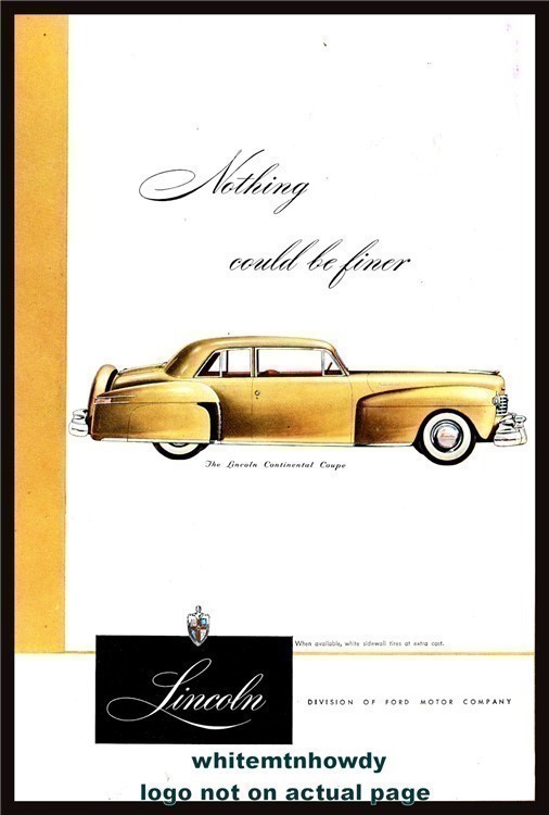 1947 LINCOLN CONTINENTAL Coupe Classic Car AD-img-0