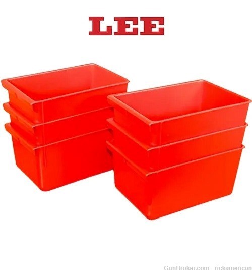 Lee Reloading Stand Hanging Bins, Polymer, Red 6PK NEW! # 91868-img-0