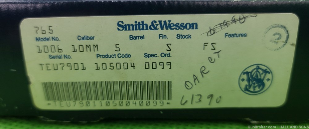 RARE Smith & Wesson 1006 * 10MM * STAINLESS TDA BORN 1990 DISCONTINUED-img-3