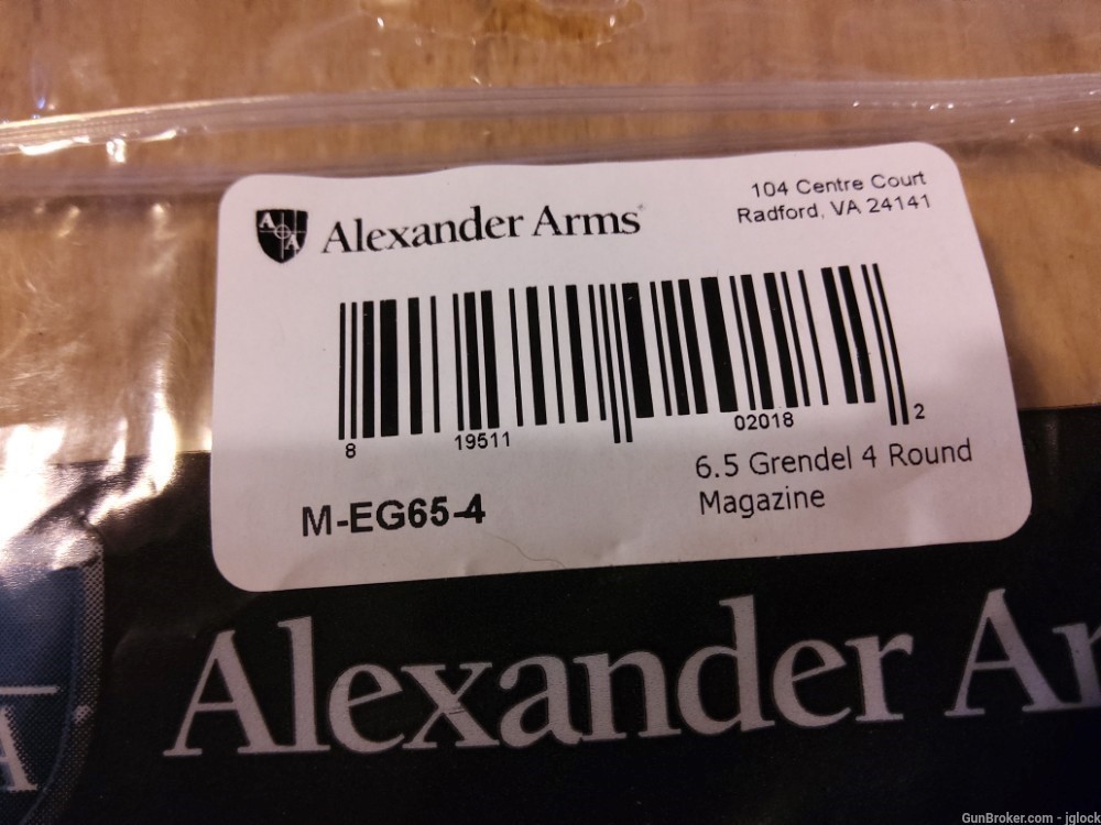 AR15 6.5 Grendel Caliber, 4 Round Magazine,  NEW in Package -img-8