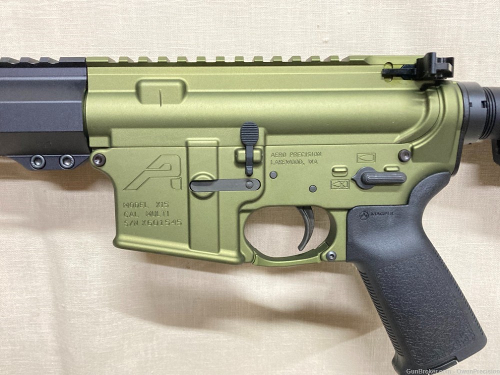 AR-15 Custom Aero Precision X15 OD Green 5.56/.223 MLOK 16" trigger job-img-3