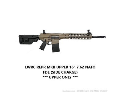 LWRC REPR MKII 16" 7.62 NATO FDE UPPER (SIDE CHARGE) (UPPER ONLY)