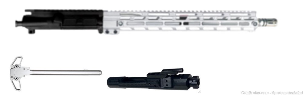 SPARTAN AR AR15 COMPELTE ASSEMBLED UPPER w/BCG ANODIZED SILVER 16" 5.56/223-img-0