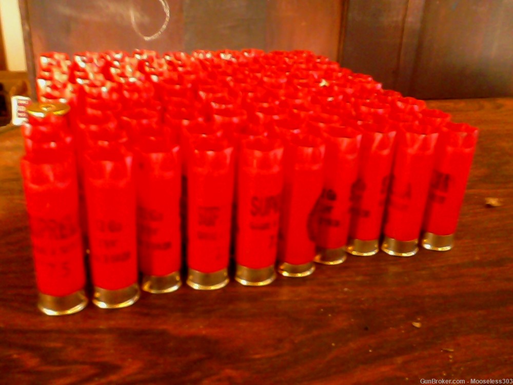 RED Cheddite Once Fired 12 gauge 2.75 inch hulls  500 Count-img-1