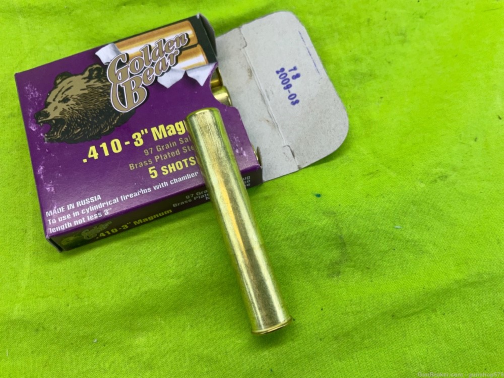 Golden Bear 410 3 Inch Magnum 97 Grain SLUG Brass Plated SAIGA IZHMASH Semi-img-1