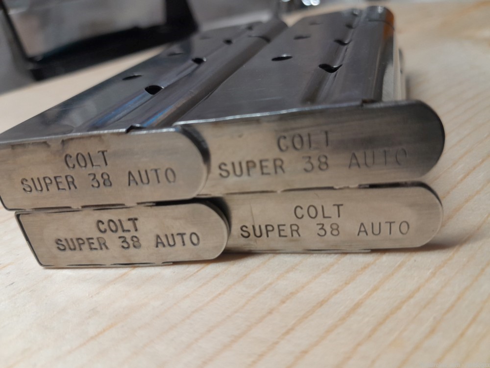 4 Factory Colt Stainless 38 Super Magazines -img-0