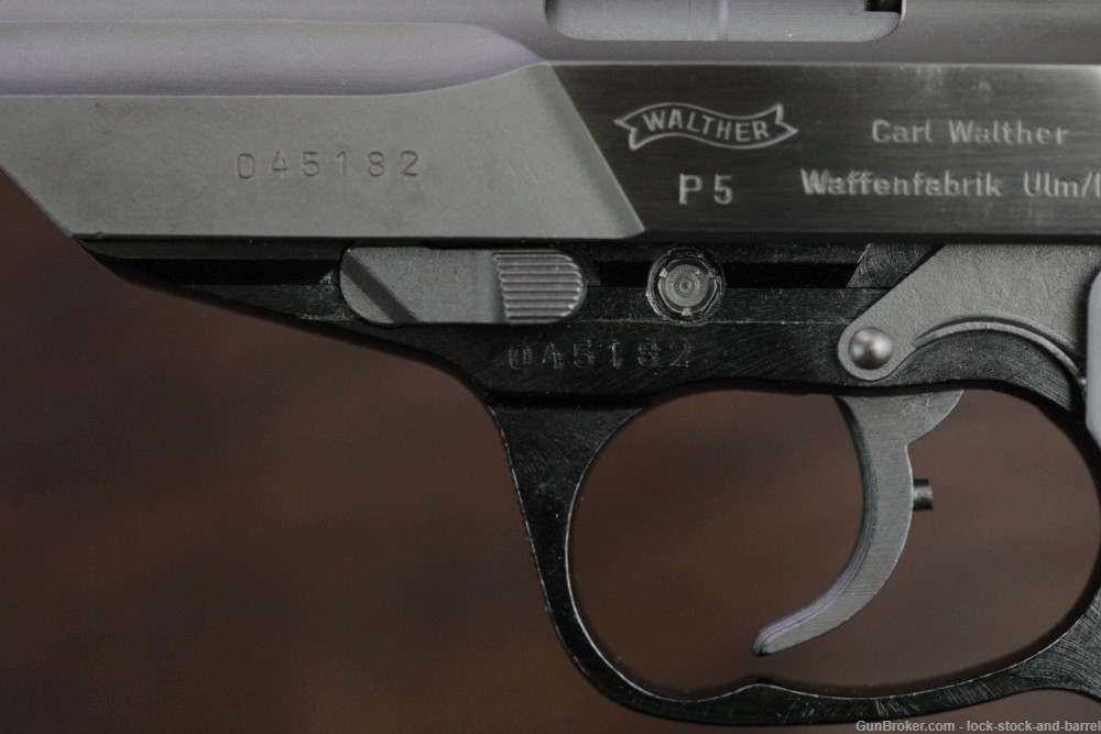 Walther Model P5 P-5 3 1/2" Semi-Automatic 9mm Luger Pistol, MFD 1985 NO CA-img-14
