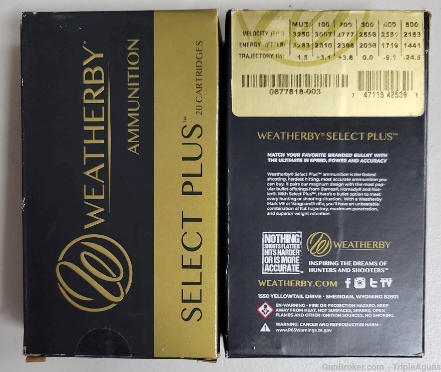 Weatherby Select Plus 7mm Weatherby mag 140gr TTSX lot of 60rds-img-1