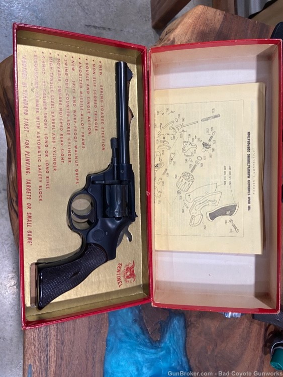 High Standard Sentinel R-103 Revolver .22 Orig Box Mfg. 1964-img-0