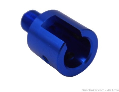 RUGER 10/22 MUZZLE ADAPTER FOR 1/2X28 WITH 3 SET SCREWS (BLUE)-img-1