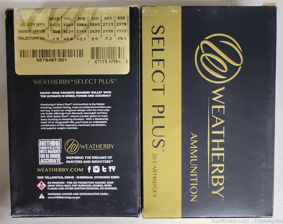Weatherby Select Plus 6.5-300 Weatherby mag 130gr Scirocco lot of 80rds-img-1