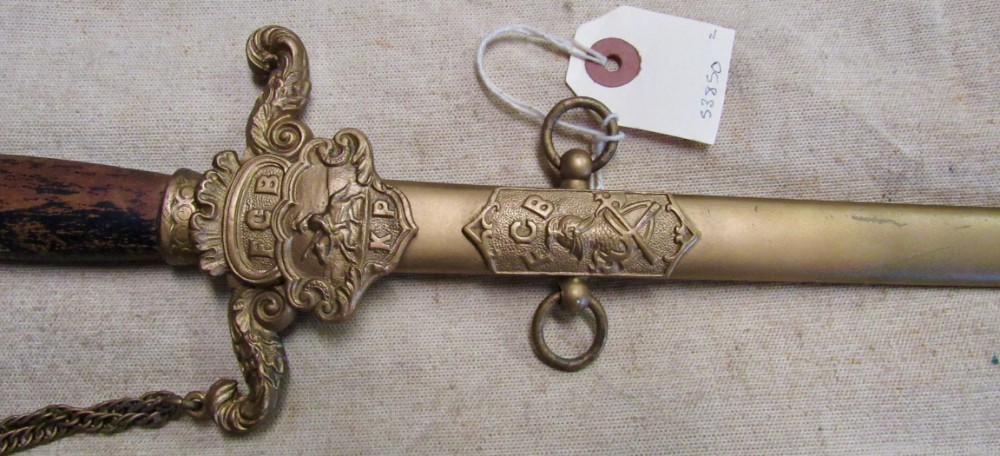 German Made Clauberg Fraternal Order Sword Brass 1880's-img-2