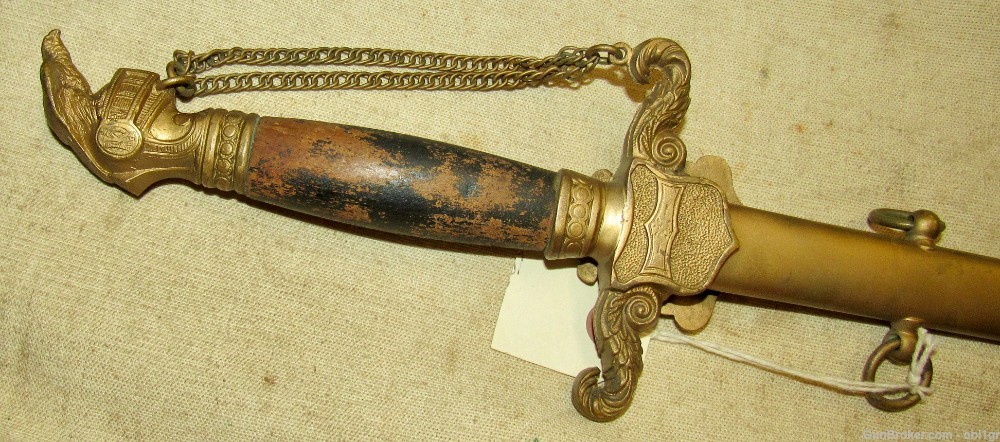 German Made Clauberg Fraternal Order Sword Brass 1880's-img-7