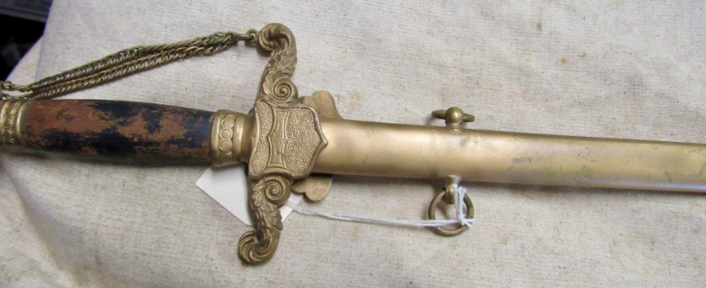 German Made Clauberg Fraternal Order Sword Brass 1880's-img-6