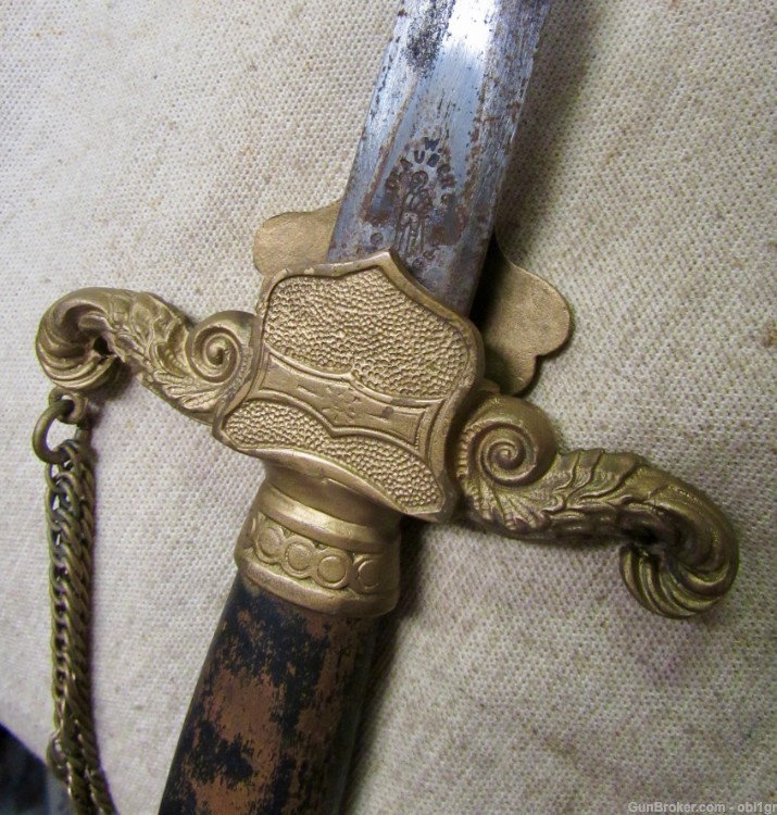 German Made Clauberg Fraternal Order Sword Brass 1880's-img-15