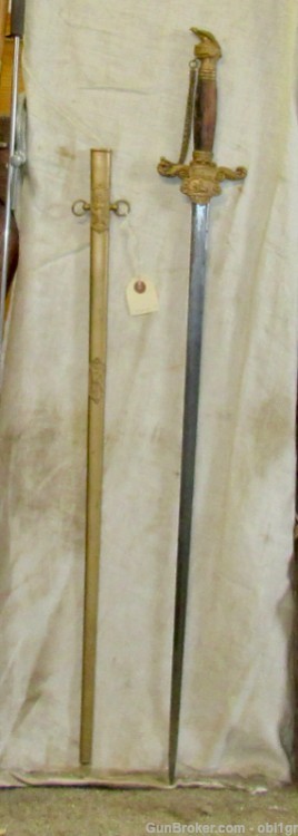German Made Clauberg Fraternal Order Sword Brass 1880's-img-0